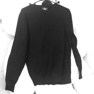 Black Thin V Neck Pullover Sweater
